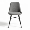 Gray upholstered dining chair with metal legs 40 x 45 x 90cm