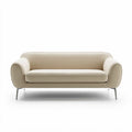 Fabric sofa in beige color with metal legs 150 x 80 x 70cm